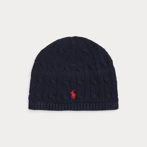 Load image into Gallery viewer, RALPH LAUREN Cable-Knit Cotton Hat
