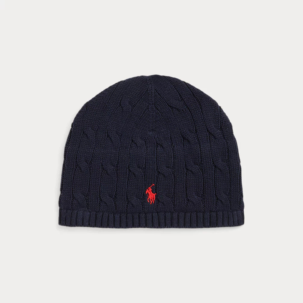 RALPH LAUREN Cable-Knit Cotton Hat