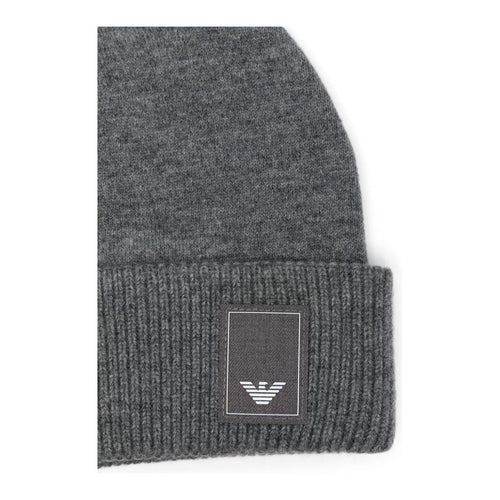 Load image into Gallery viewer, EMPORIO ARMANI logo-patch beanie hat
