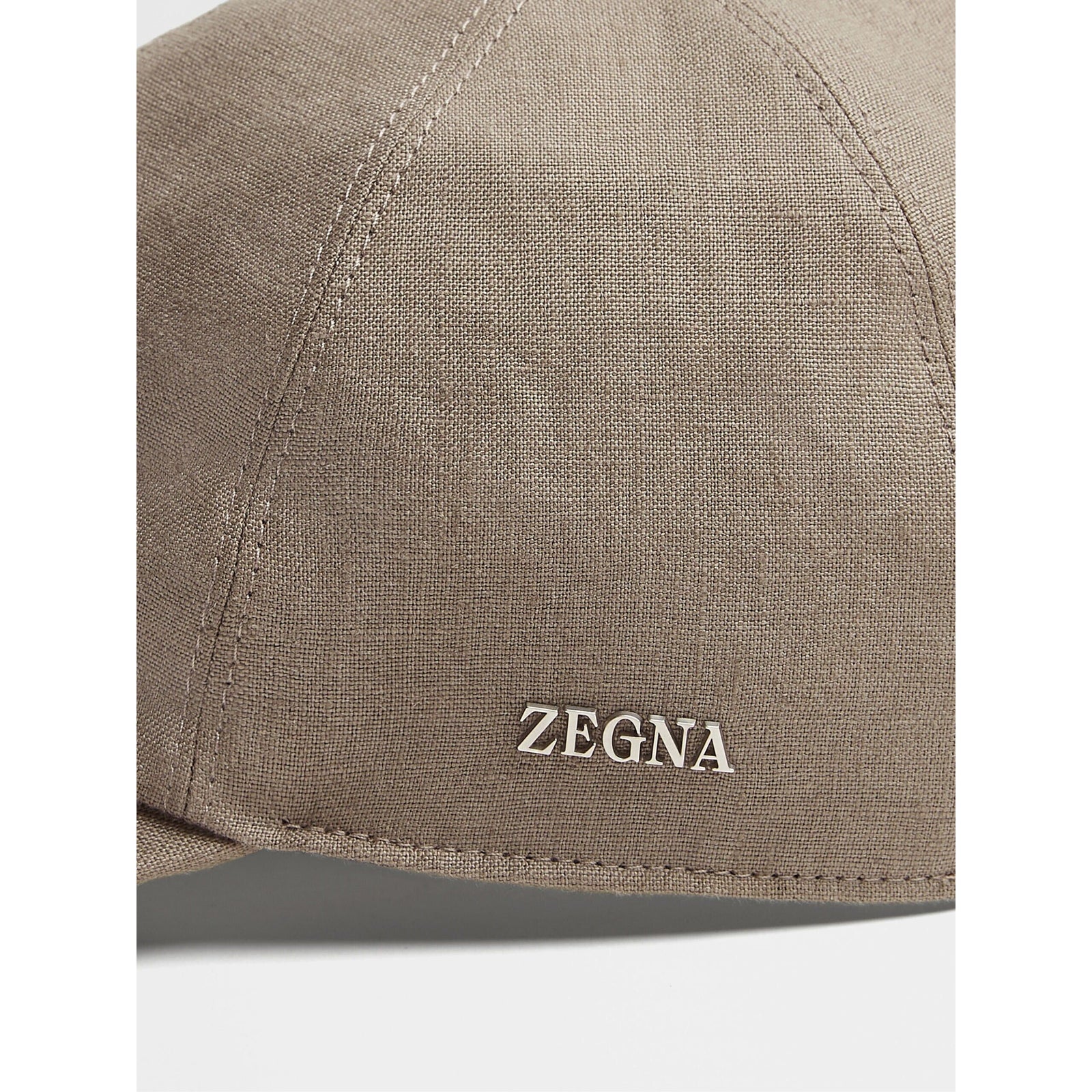 ZEGNA LIGHT BROWN OASI LINO BASEBALL CAP