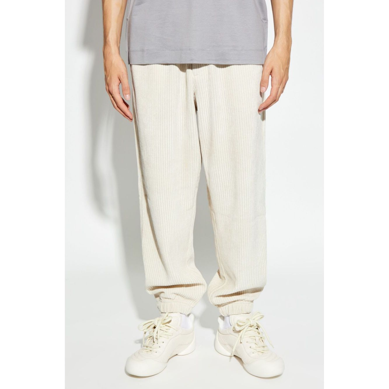 EMPORIO ARMANI corduroy track pants