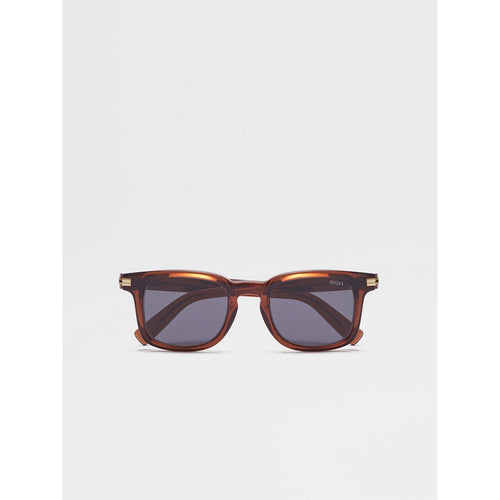 Load image into Gallery viewer, ZEGNA TRANSPARENT BROWN ACETATE SUNGLASSES
