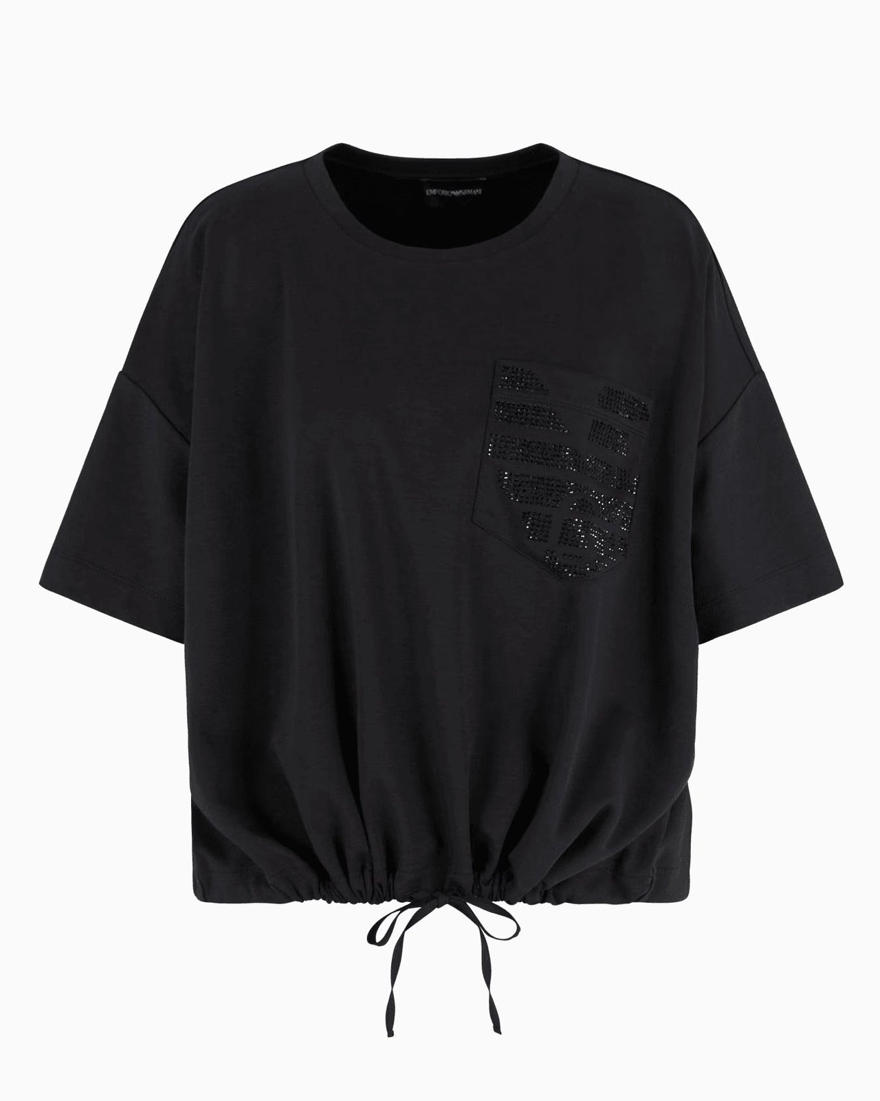 EMPORIO ARMANI Supima-jersey T-shirt with logo patch pocket