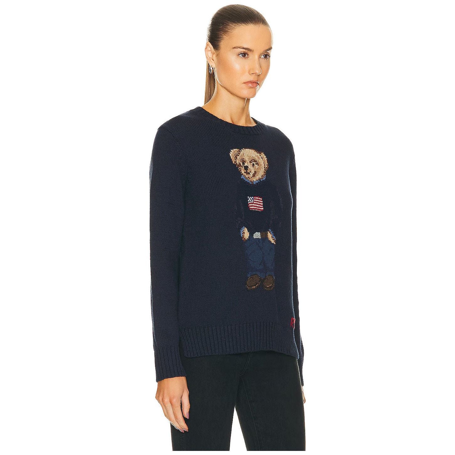 RALPH LAUREN Bear Long Sleeve Pullover Sweater