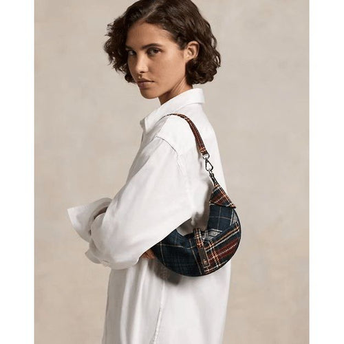 Load image into Gallery viewer, RALPH LAUREN Polo ID Plaid Wool Mini Shoulder Bag
