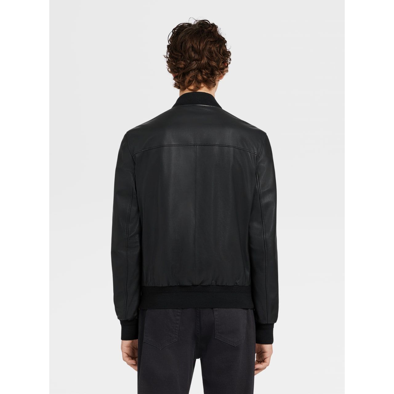 Lambskin Nappa Zip Up Short Jacket