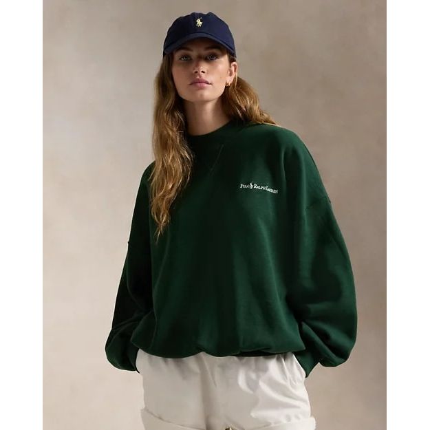 RALPH LAUREN Logo Fleece High-Crewneck