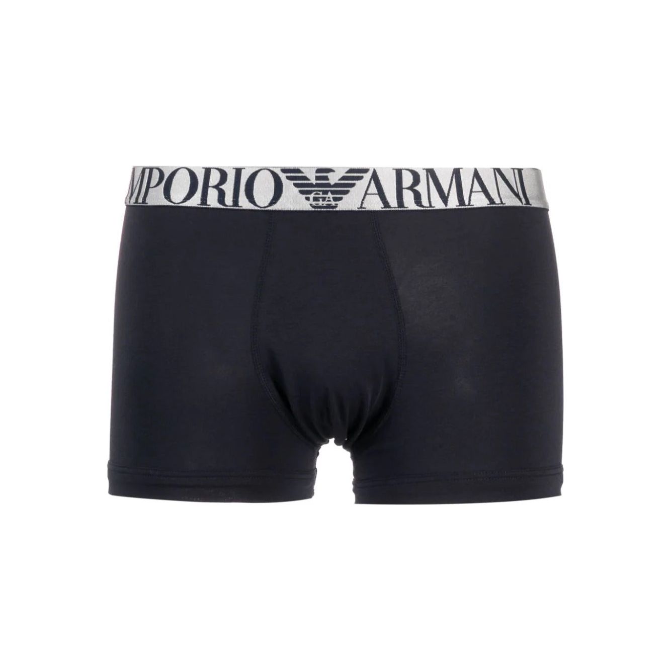 EMPORIO ARMANI THREE-PACK OF ASV SHINY LOGO WAISTBAND ORGANIC-COTTON BOXER BRIEFS