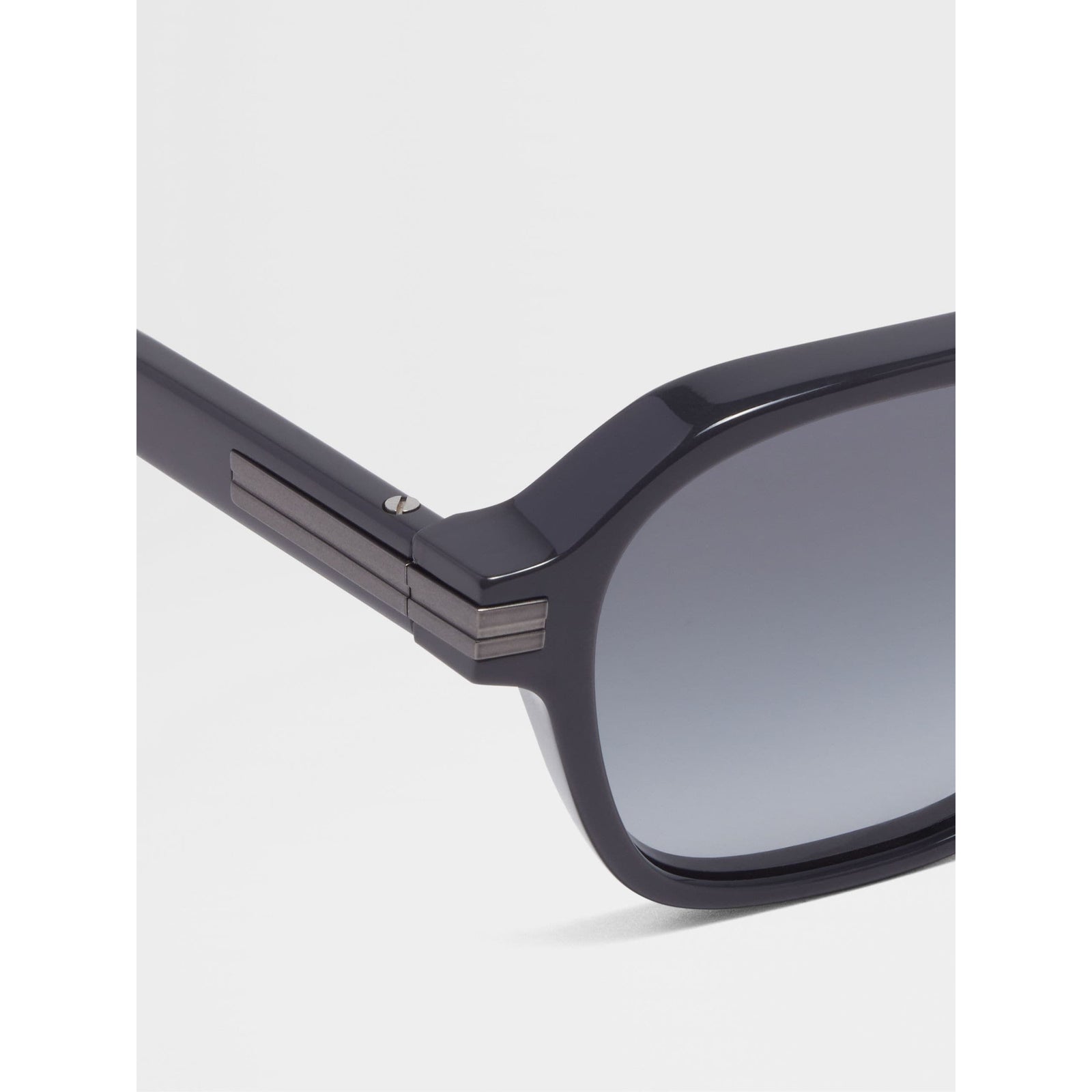 ZEGNA ASPHALT GREY AURORA II ACETATE SUNGLASSES