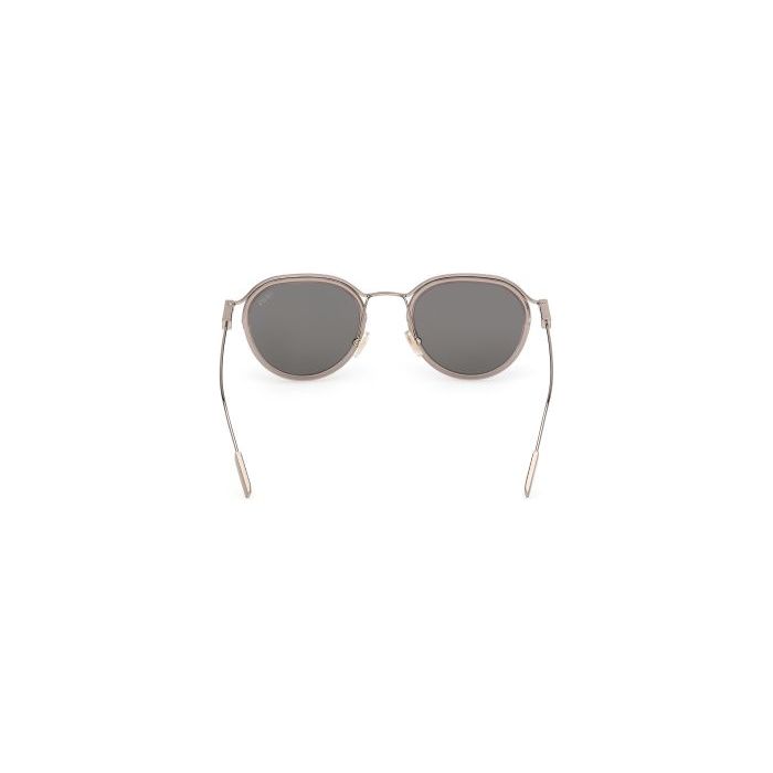 ZEGNA TRANSPARENT OYSTER ACETATE AND METAL SUNGLASSES