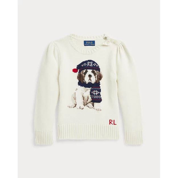 RALPH LAUREN Dog Crewneck Sweater