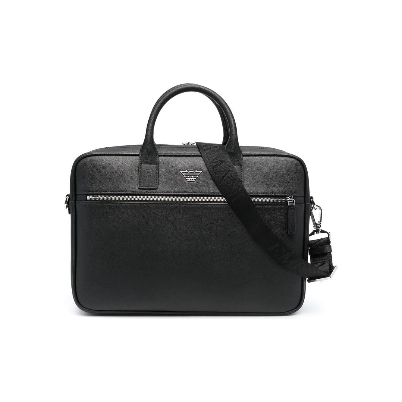 EMPORIO ARMANI logo-plaque laptop case