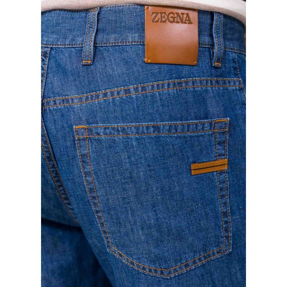 Rinse Wash Cotton and Line 5-Pocket Jeans