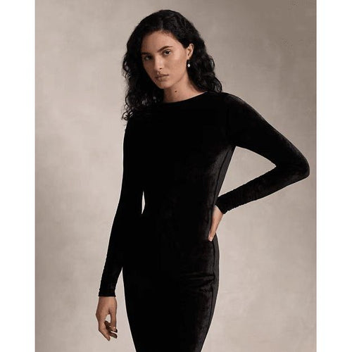 Load image into Gallery viewer, RALPH LAUREN Velvet Scoopback Dress
