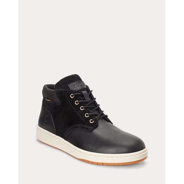 RALPH LAUREN Waterproof Leather-Suede Trainer Boot