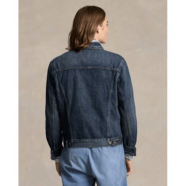 RALPH LAUREN Faded Denim Trucker Jacket