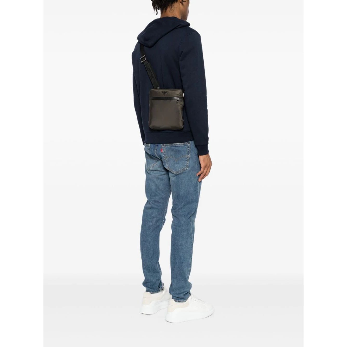 EMPORIO ARMANI flat messenger bag