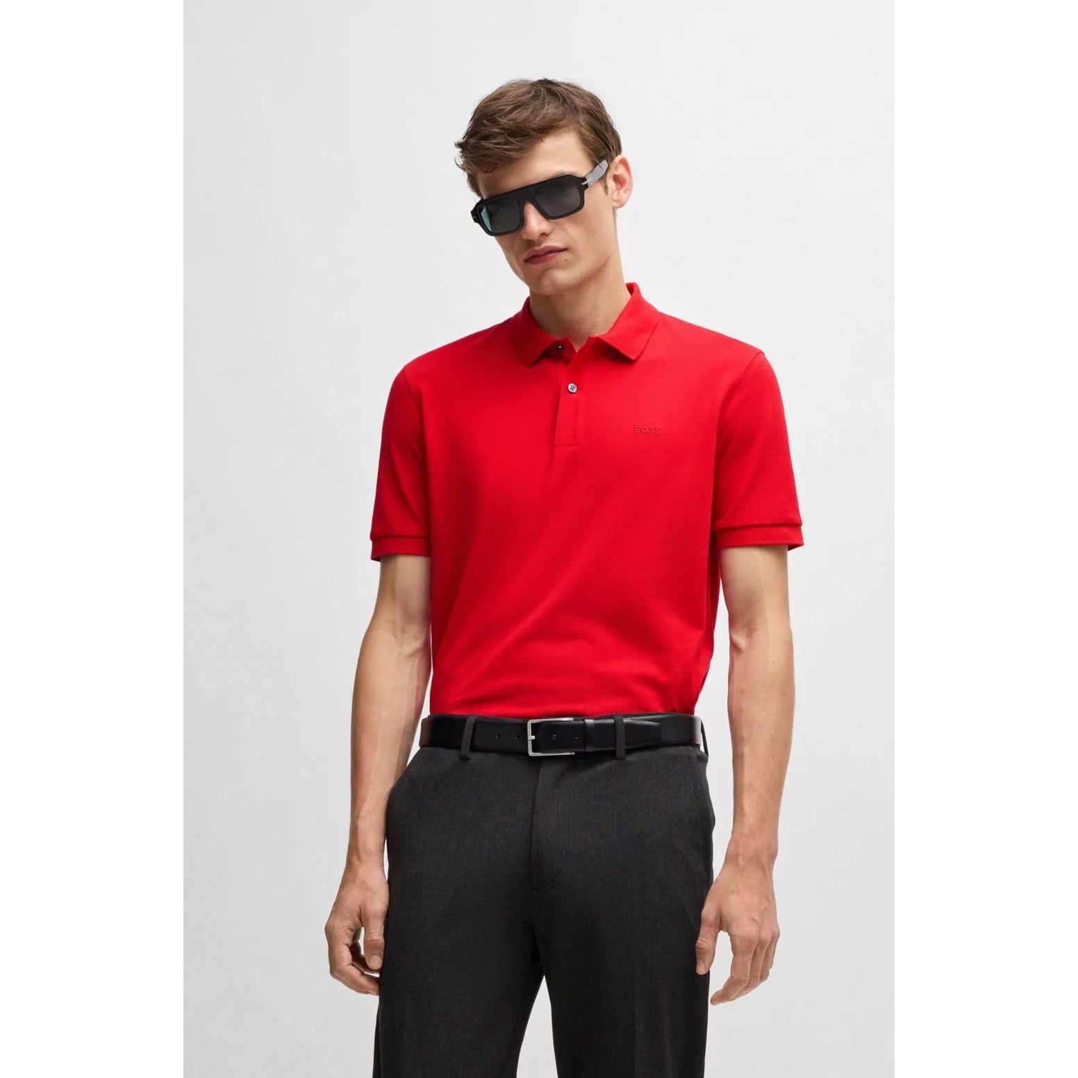 BOSS PALLAS REGULAR-FIT POLO SHIRT IN COTTON