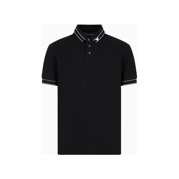 EMPORIO ARMANI JERSEY POLO SHIRT WITH PLACED LOGO - Yooto