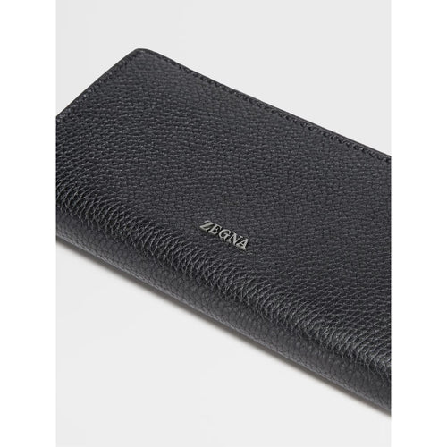 Load image into Gallery viewer, ZEGNA BLACK DEERSKIN CONTINENTAL PHONE WALLET
