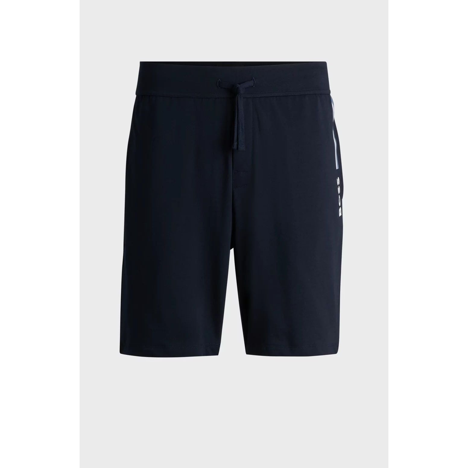 BOSS REGULAR-RISE SHORTS IN FRENCH TERRY WITH LOGO DETAIL