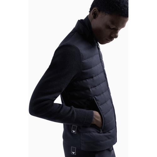 Load image into Gallery viewer, EMPORIO ARMANI Travel Essential knit blouson with quilted insert
