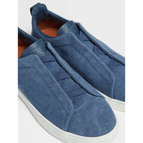 Load image into Gallery viewer, ZEGNA BLUE CANVAS TRIPLE STITCH™ SNEAKERS
