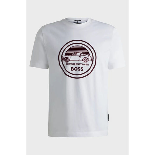 Load image into Gallery viewer, BOSS PORSCHE X BOSS MERCERISED-COTTON T-SHIRT WITH SPECIAL BRANDING
