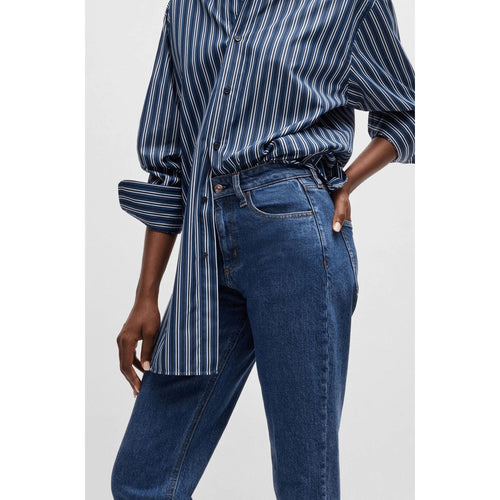 Load image into Gallery viewer, BOSS SLIM-FIT JEANS IN DEEP-BLUE COMFORT-STRETCH DENIM
