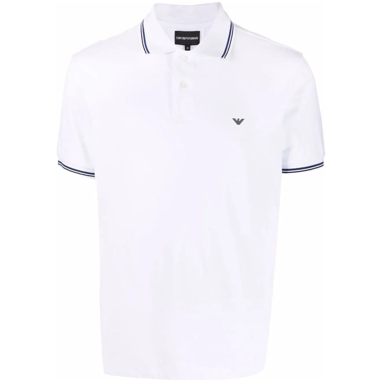 EMPORIO ARMANI logo-print cotton polo shirt