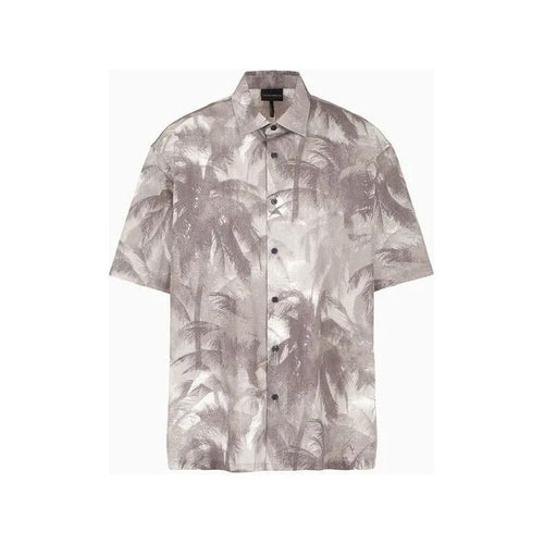 Load image into Gallery viewer, EMPORIO ARMANI ASV LYOCELL-BLEND OVERSIZED, SHORT-SLEEVED SHIRT WITH ALL-OVER PRINT - Yooto
