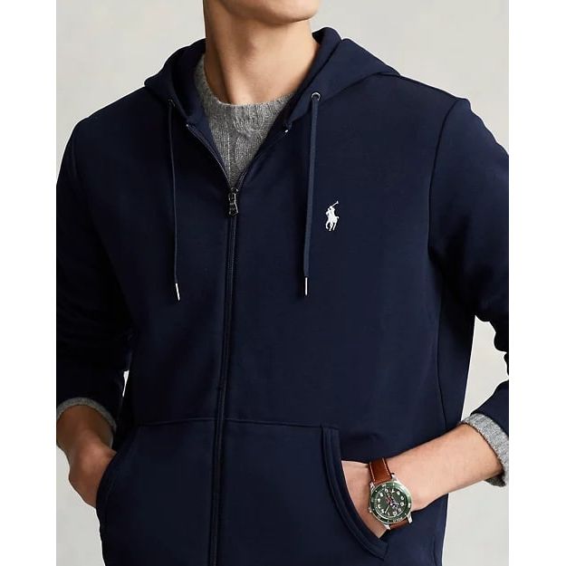 RALPH LAUREN Double-Knit Full-Zip Hoodie