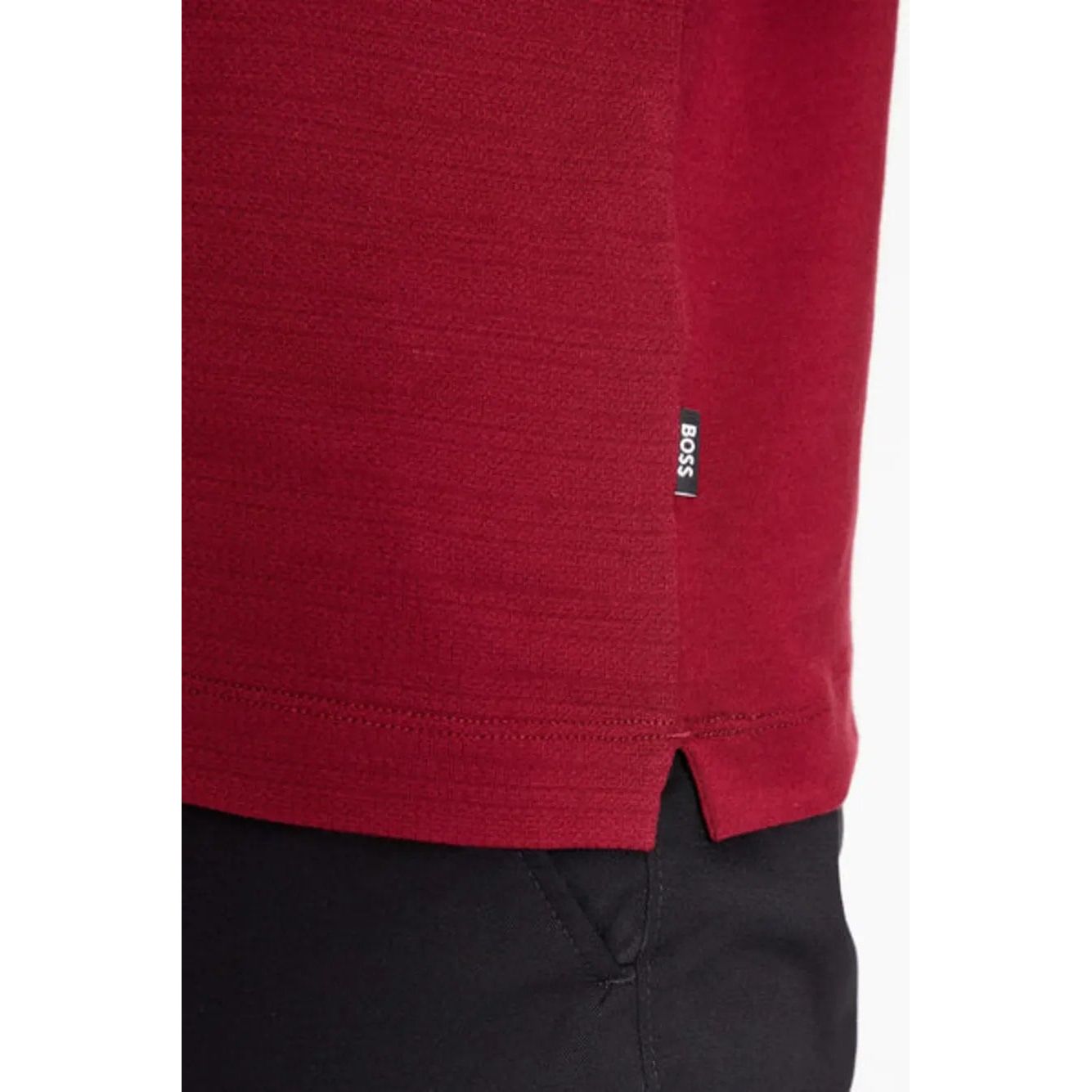 BOSS MERCERISED-COTTON SLIM-FIT POLO SHIRT WITH ZIP PLACKET