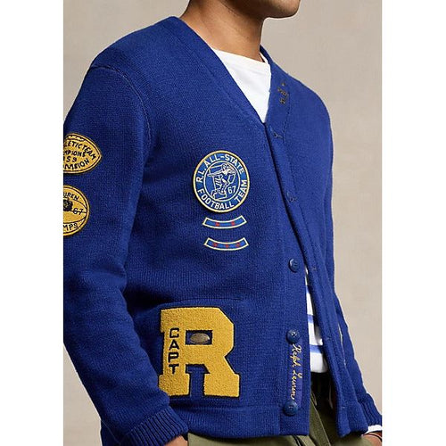 Load image into Gallery viewer, POLO RALPH LAUREN VARSITY-INSPIRED COTTON CARDIGAN - Yooto
