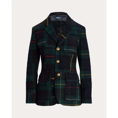 Load image into Gallery viewer, RALPH LAUREN Patchwork Plaid Wool Twill Blazer
