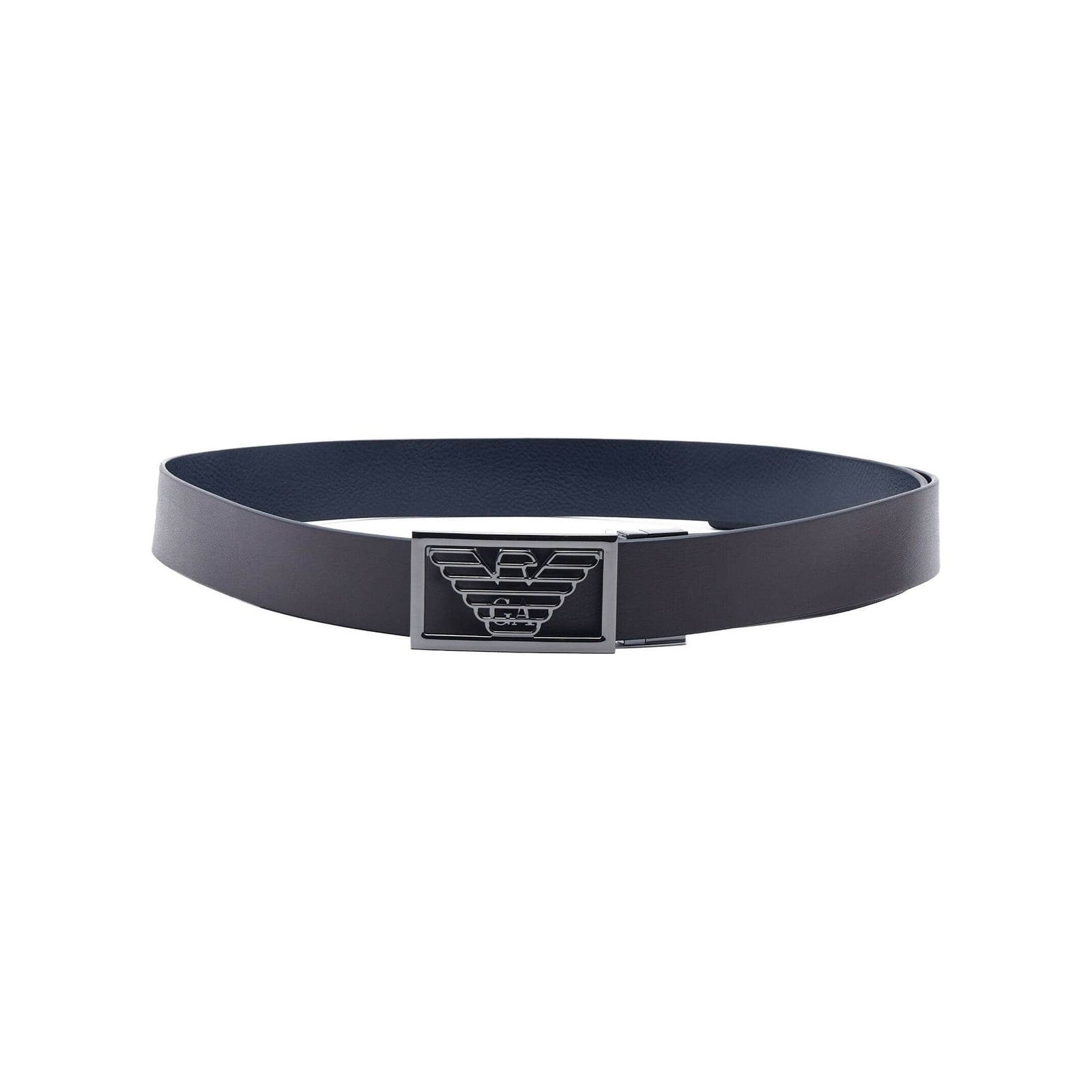 EMPORIO ARMANI TWO-TONED REVERSIBLE LEATHER BELT WITH ONE SIDE IN PALMELLATO LEATHER - Yooto