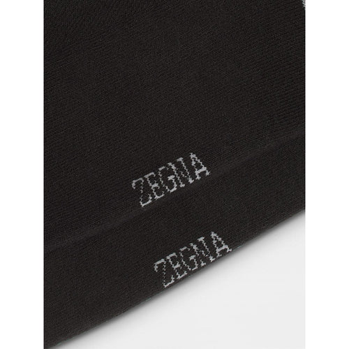 Load image into Gallery viewer, ZEGNA BLACK COTTON BLEND SOCKS
