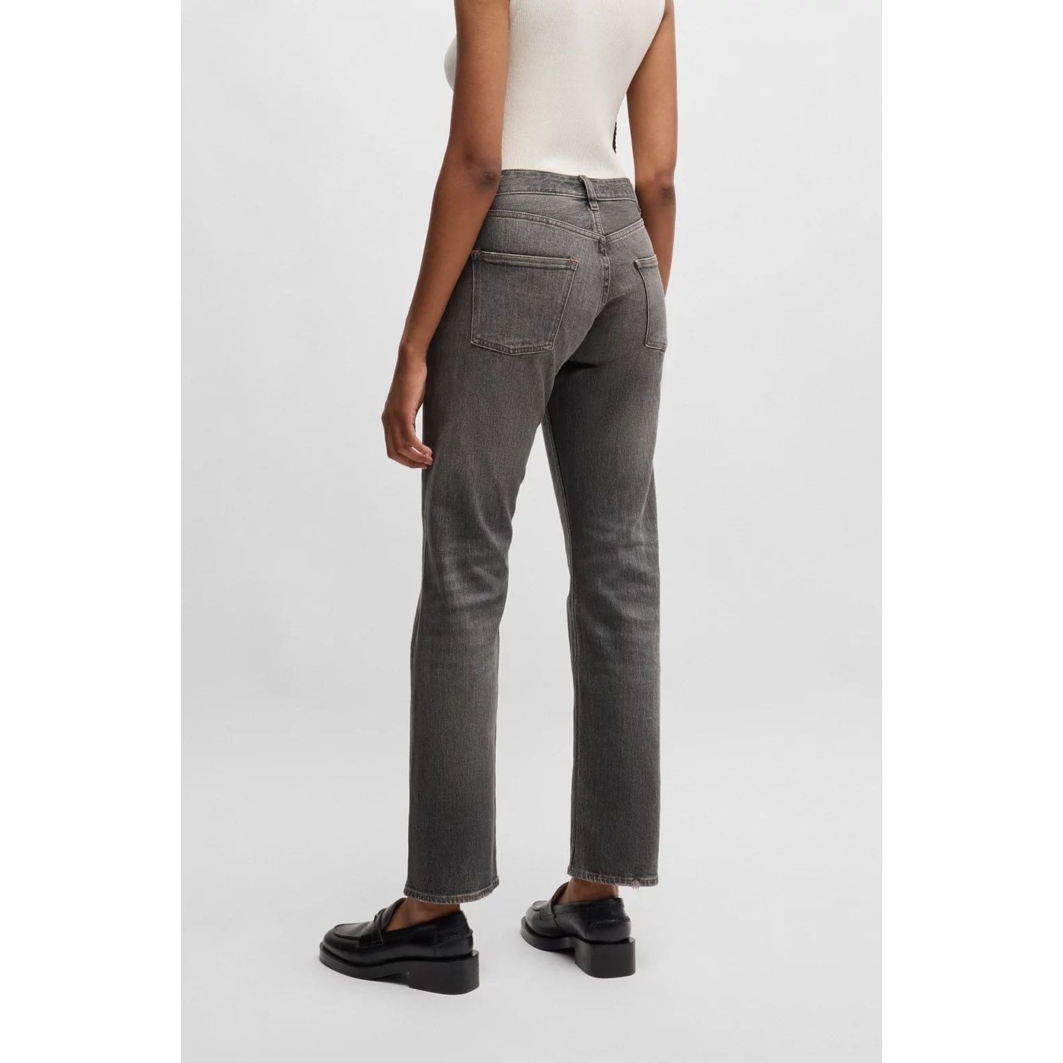 BOSS GREY JEANS IN STRETCH DENIM