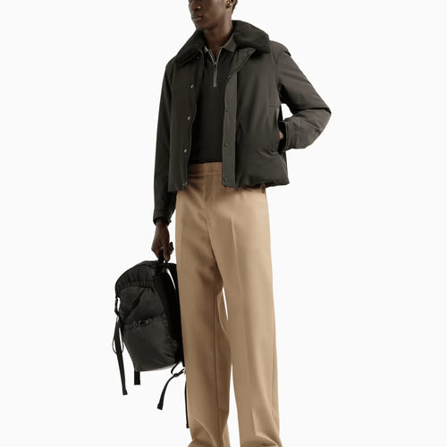 Load image into Gallery viewer, EMPORIO ARMANI ASV Lyocell blend and virgin wool zip-up polo-shirt collar jumper
