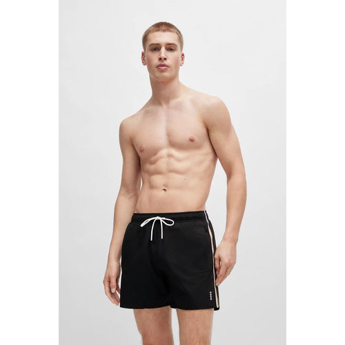 Load image into Gallery viewer, BOSS SWIM SHORTS WITH SIGNATURE STRIPE AND LOGO
