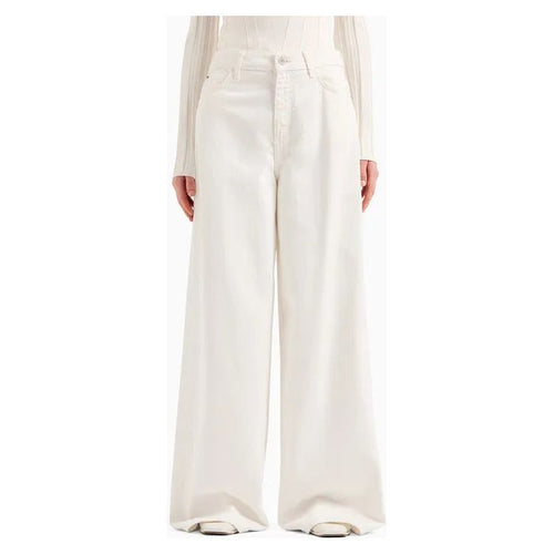 Load image into Gallery viewer, EMPORIO ARMANI J1C MEDIUM-HIGH RISE, WIDE-LEG JEANS IN COTTON DRILL WITH EMBROIDERY - Yooto
