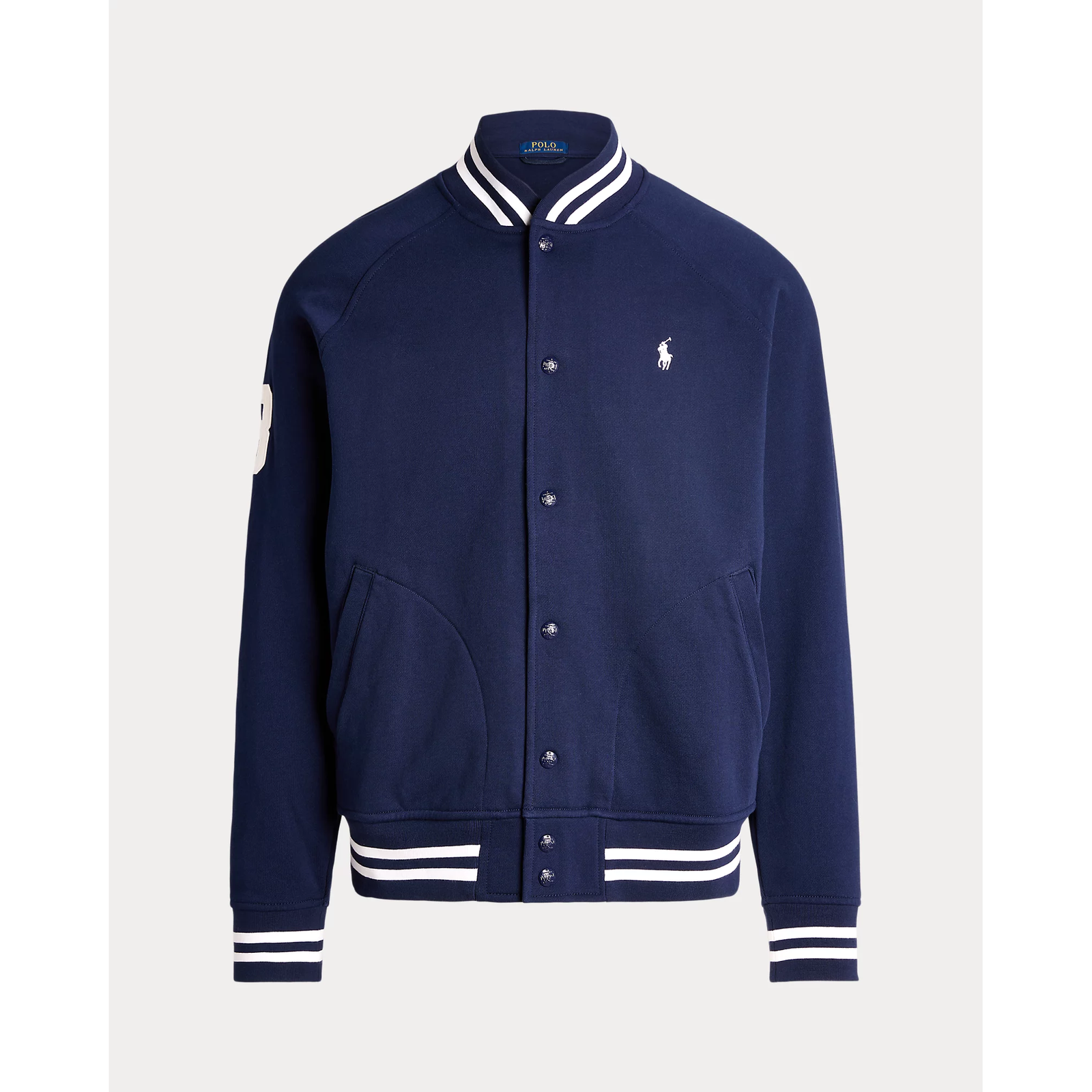 POLO RALPH LAUREN TRIPLE-PONY FLEECE BASEBALL JACKET