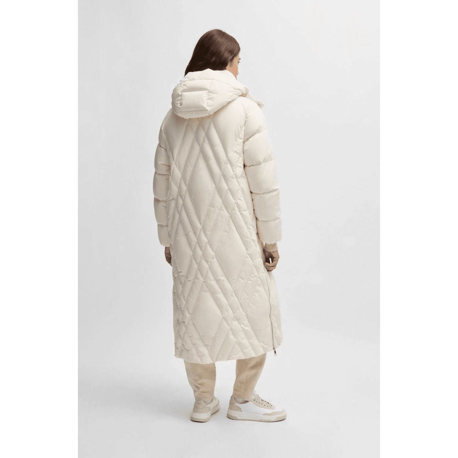 BOSS QUILTED DOWN COAT WITH ADJUSTABLE HOOD