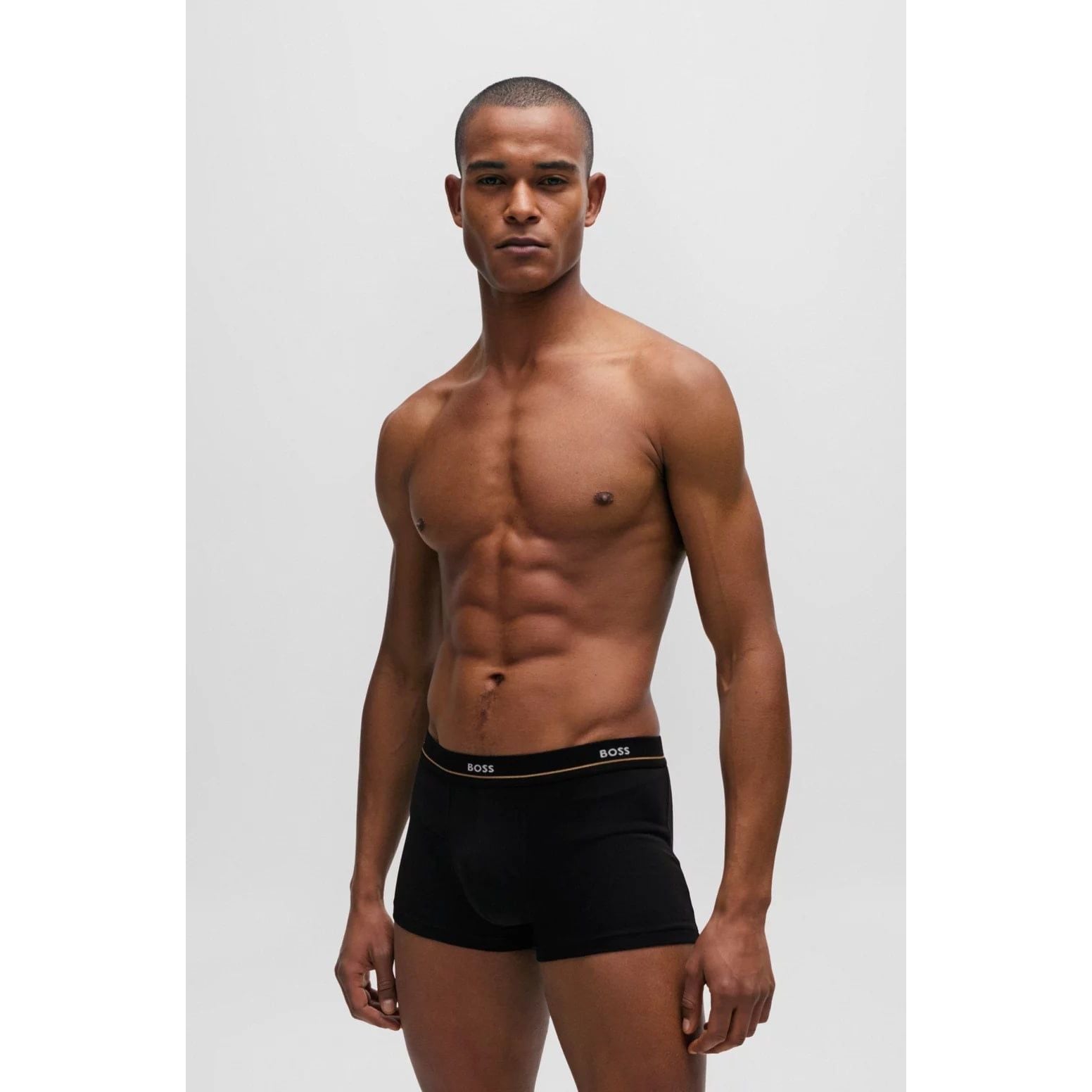 BOSS FIVE-PACK OF STRETCH-COTTON TRUNKS WITH LOGO WAISTBANDS