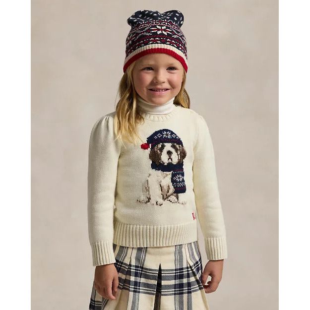 RALPH LAUREN Dog Crewneck Sweater