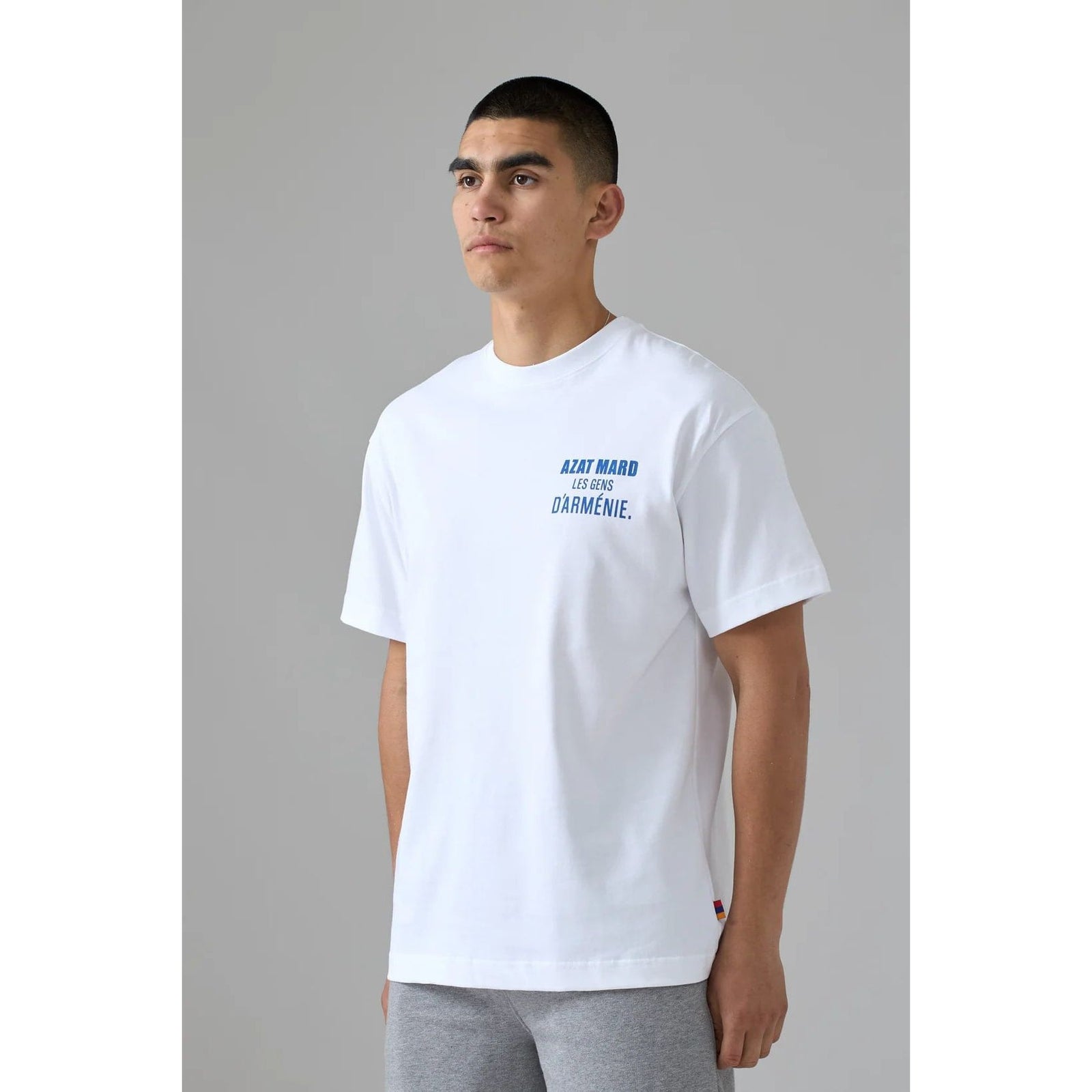 AZAT MARD LES GENS WHITE/BLUE T-SHIRT