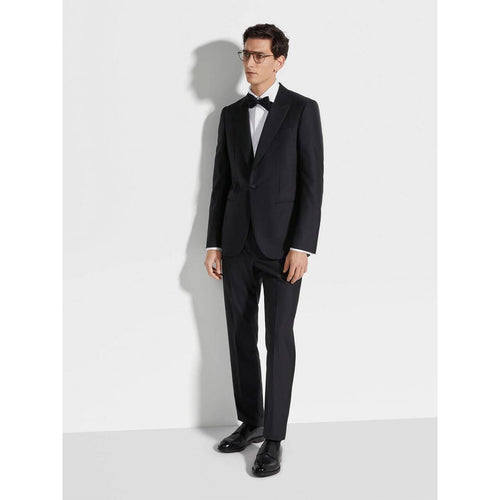 Load image into Gallery viewer, ZEGNA OPTICAL WHITE COTTON TUXEDO SHIRT
