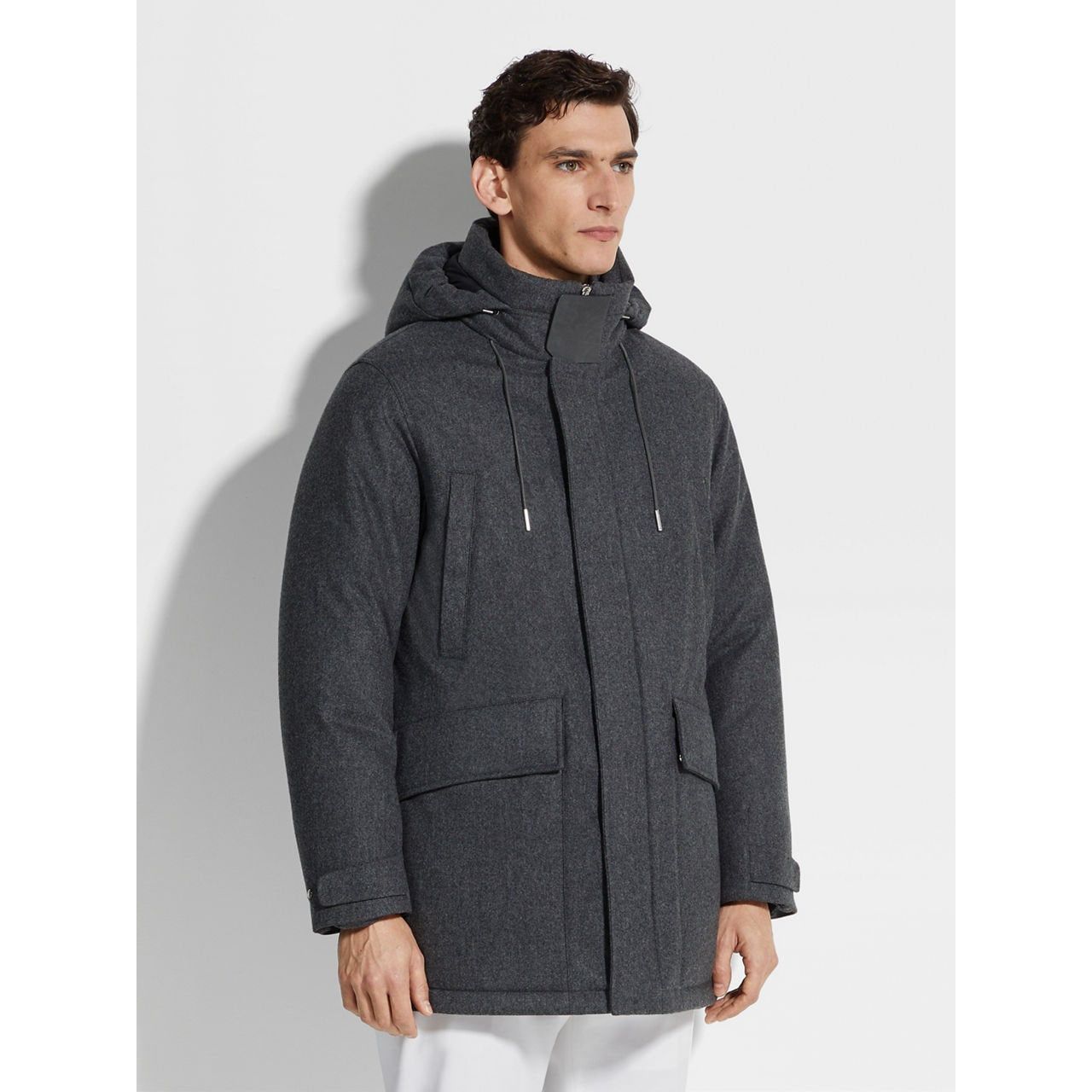 ZEGNA TECHNICAL MERINO WOOL PARKA