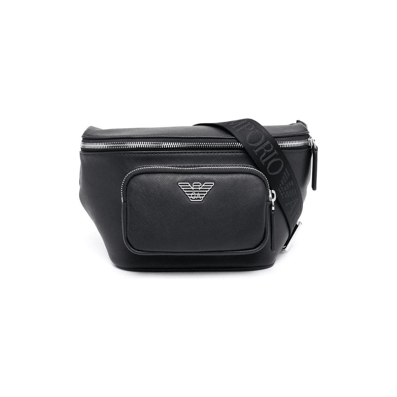 EMPORIO ARMANI leather logo-plaque bag