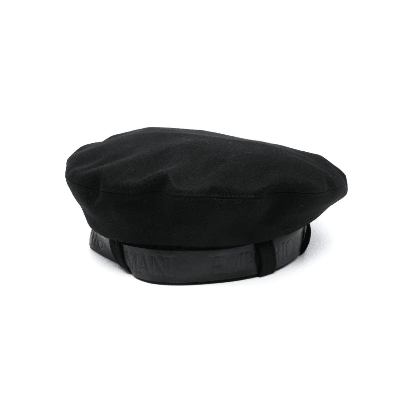 EMPORIO ARMANI logo-debossed beret